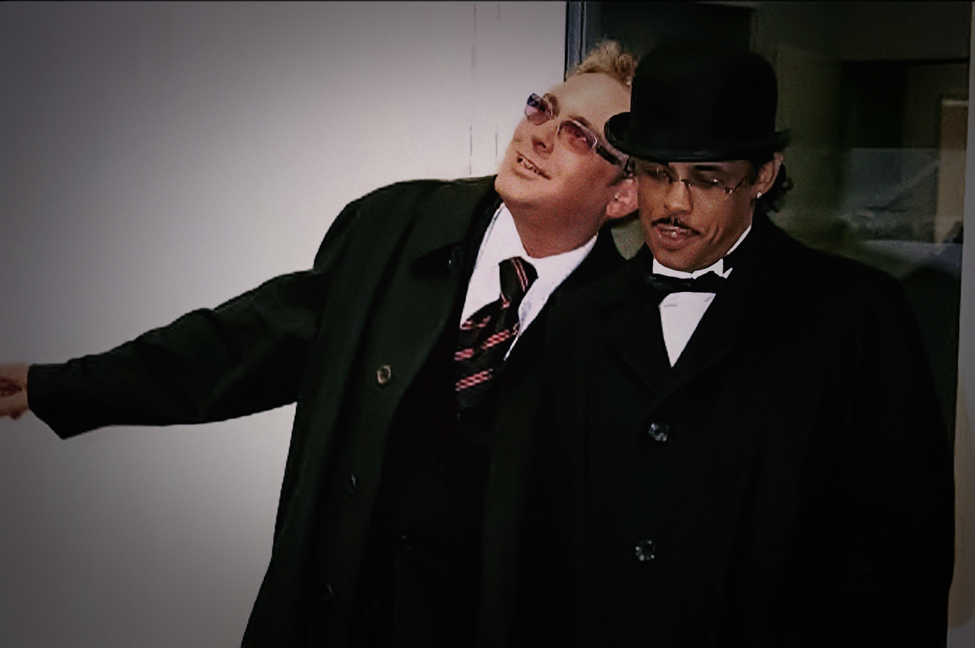 Kevin Forbes mit Stevie Woods nach einem gemeinsamen Auftritt